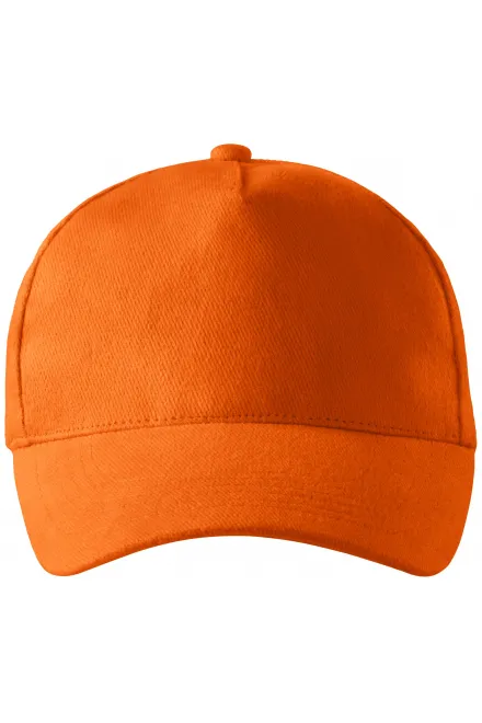 5-Panel-Baseballmütze - orange, einstellbar