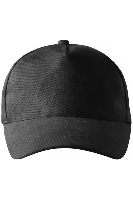 5-Panel-Baseballmütze - schwarz, einstellbar