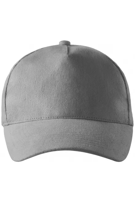 5-Panel-Baseballmütze - altes Silber, einstellbar