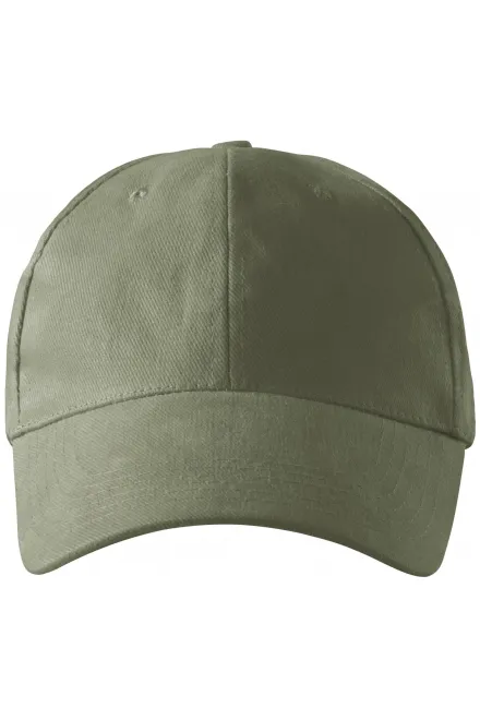 6-Panel-Baseballmütze - khaki, einstellbar