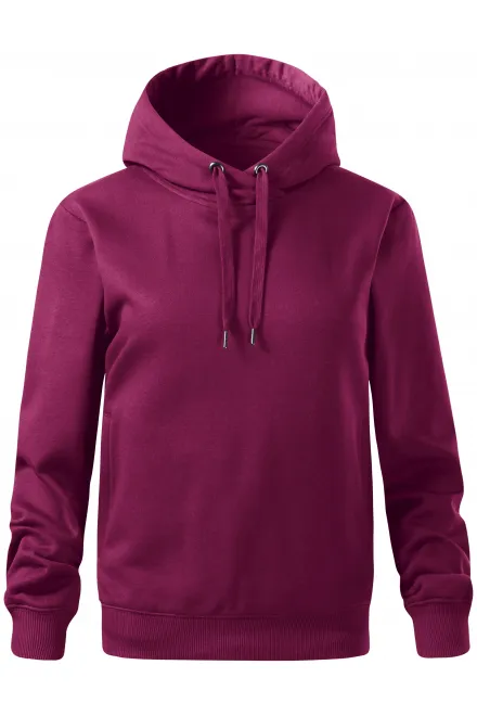 Bequemes Damen-Sweatshirt mit Kapuze - fuchsie, XS
