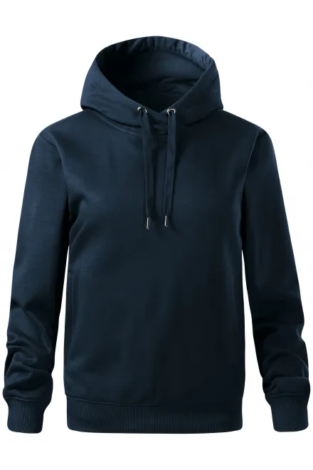Bequemes Damen-Sweatshirt mit Kapuze - dunkelblau, XS