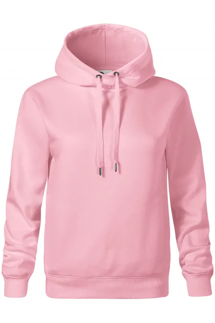 Bequemes Damen-Sweatshirt mit Kapuze - rosa, XS
