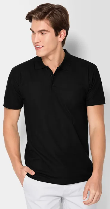 Bequemes Poloshirt für Herren, schwarz