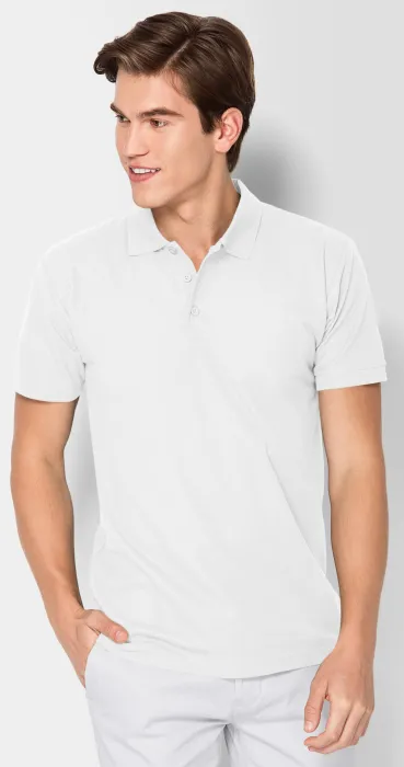 Bequemes Poloshirt für Herren, weiß