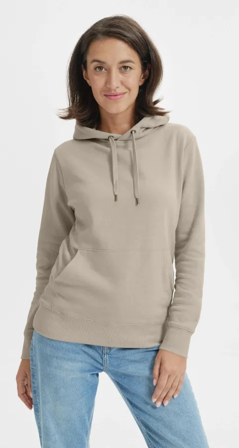 Damen Sweatshirt mit Kapuze ohne Reißverschluss, eisgrau Damen Sweatshirt mit Kapuze ohne Reißverschluss, eisgrau