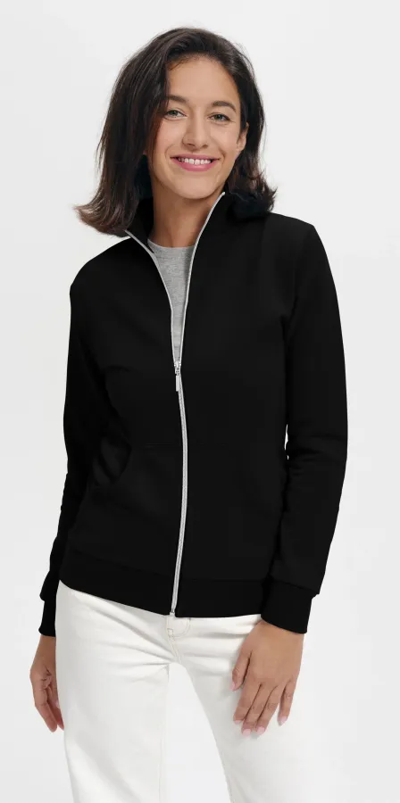 Damen Sweatshirt ohne Kapuze, schwarz Damen Sweatshirt ohne Kapuze, schwarz