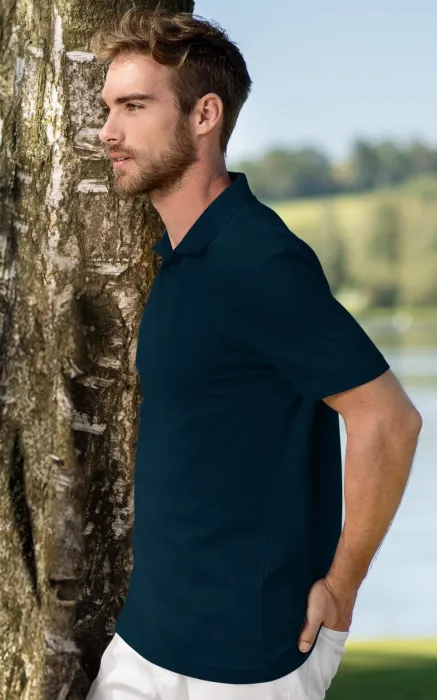 Einfaches Herren Poloshirt, dunkelblau