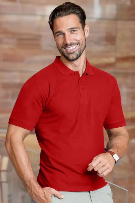 Gröberes Poloshirt für Herren, rot