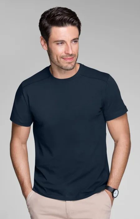 Herren T-Shirt verziert, ombre blau