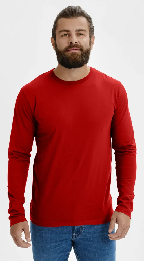 Langärmliges T-Shirt für Männer, rot Langärmliges T-Shirt für Männer, rot