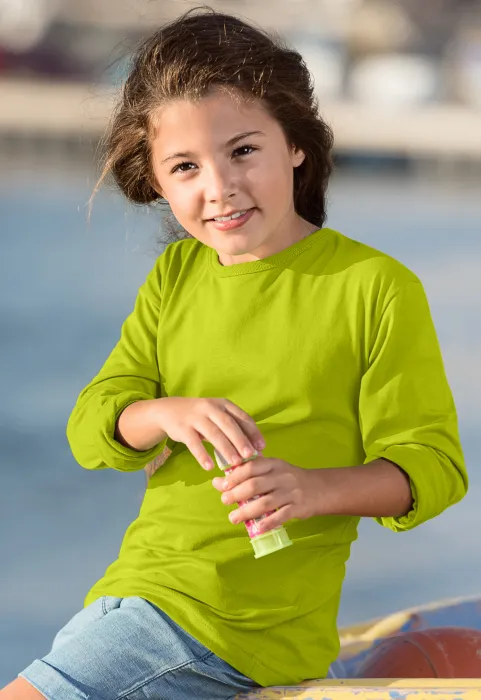 LangarmShirt für Kinder, lindgrün