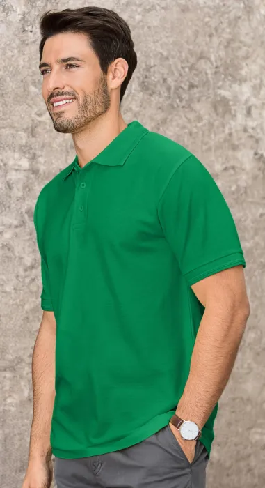 Loses Poloshirt der Männer, Grasgrün