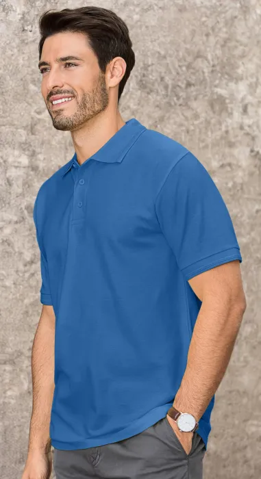 Loses Poloshirt der Männer, hellblau