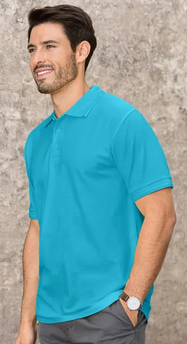 Loses Poloshirt der Männer, türkis