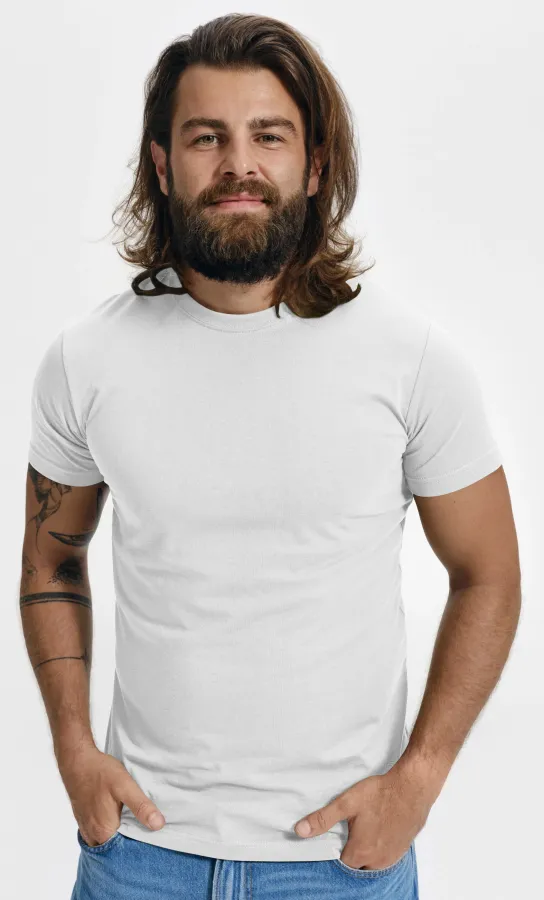 Modisches T-Shirt für Männer, weiß Modisches T-Shirt für Männer, weiß