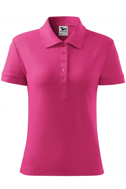 Damen einfaches Poloshirt - lila, XS