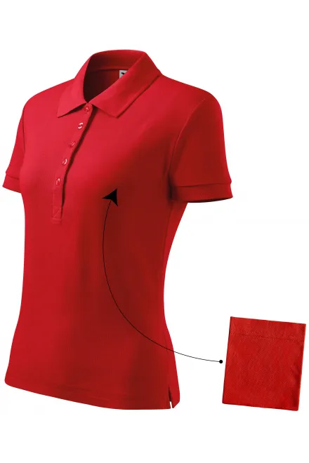 Damen einfaches Poloshirt, rot