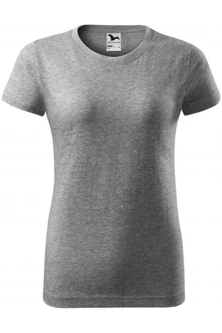 Damen einfaches T-Shirt - dunkelgrauer Marmor, M