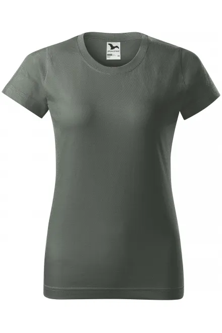 Damen einfaches T-Shirt - dunkler Schiefer, M