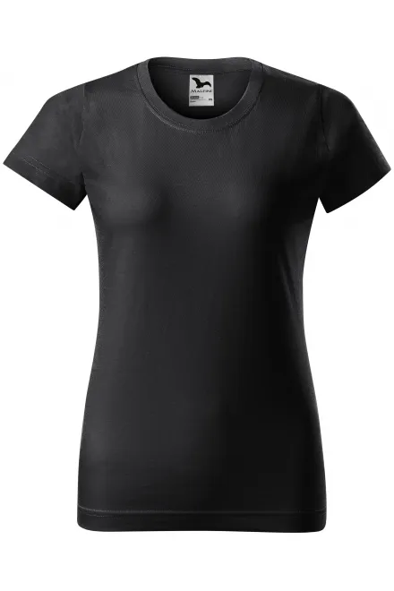 Damen einfaches T-Shirt - Ebenholz Grau, M