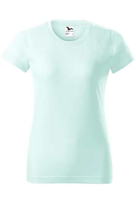 Damen einfaches T-Shirt - eisgrün, M