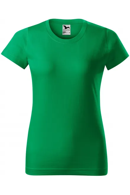 Damen einfaches T-Shirt - Grasgrün, M