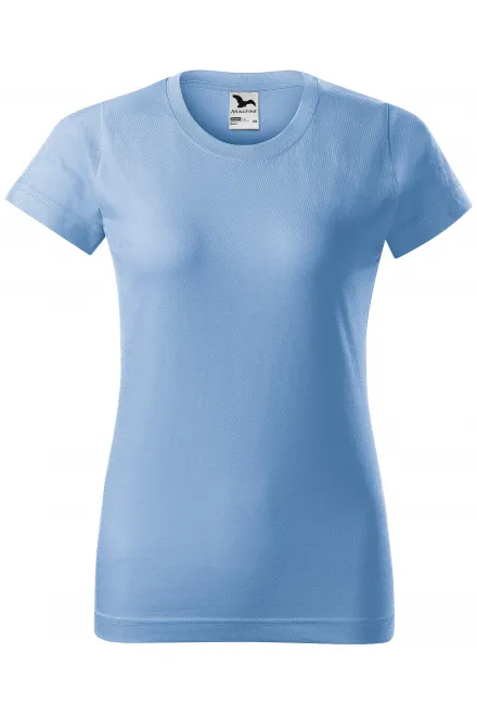 Damen einfaches T-Shirt - Himmelblau, M