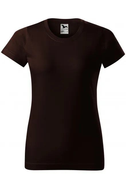 Damen einfaches T-Shirt - Kaffee, M