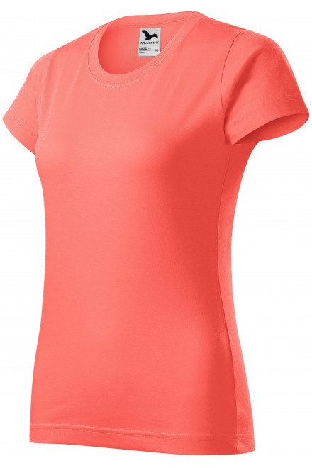 Damen einfaches T-Shirt, koralle, orange T-Shirts