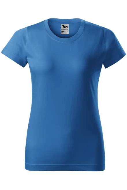 Damen einfaches T-Shirt - hellblau, M