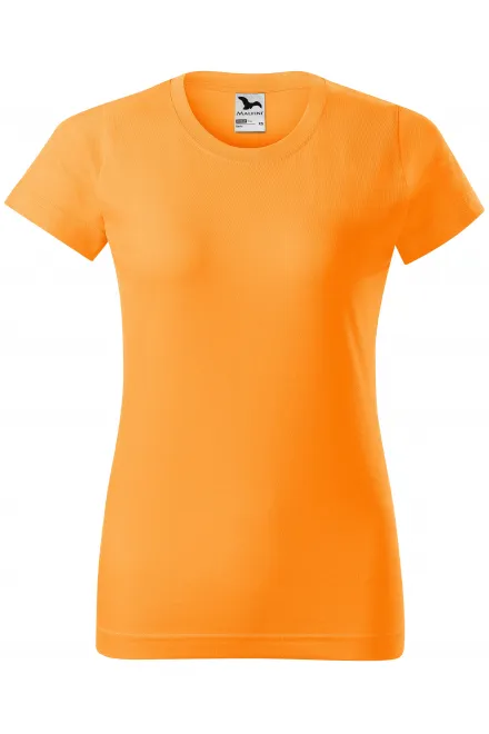 Damen einfaches T-Shirt - Mandarine, M