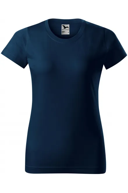 Damen einfaches T-Shirt - dunkelblau, M