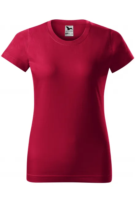 Damen einfaches T-Shirt - marlboro rot, M