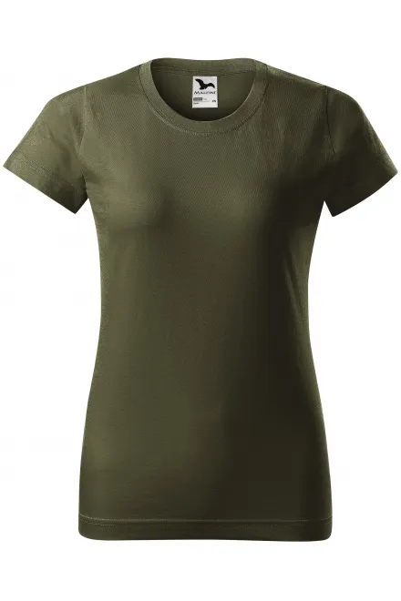 Damen einfaches T-Shirt - military, M