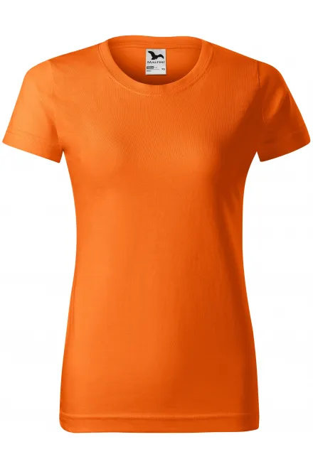 Damen einfaches T-Shirt - orange, M
