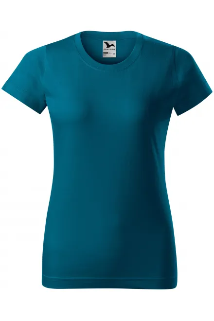Damen einfaches T-Shirt - petrol blue, M