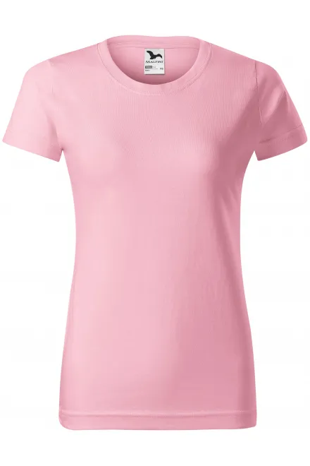 Damen einfaches T-Shirt - rosa, M
