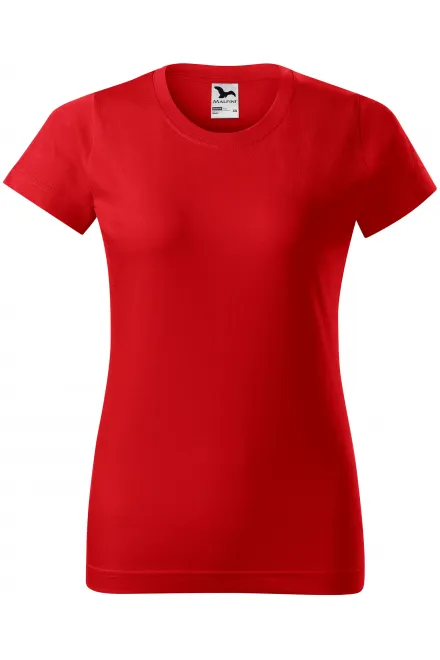 Damen einfaches T-Shirt - rot, M