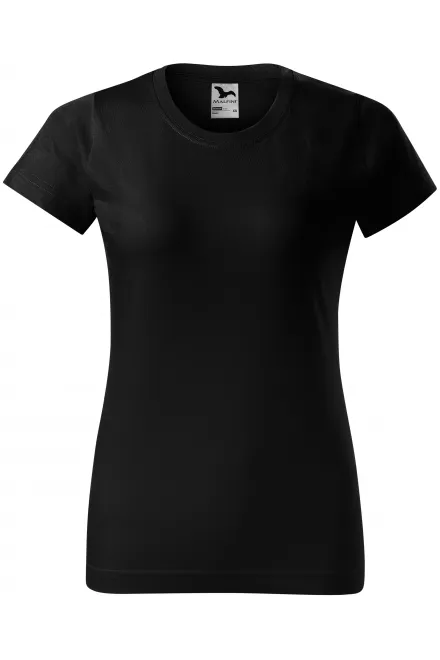 Damen einfaches T-Shirt - schwarz, M