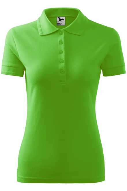 Damen elegantes Poloshirt - Apfelgrün, S