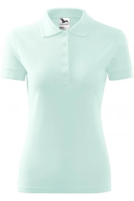 Damen elegantes Poloshirt - eisgrün, S