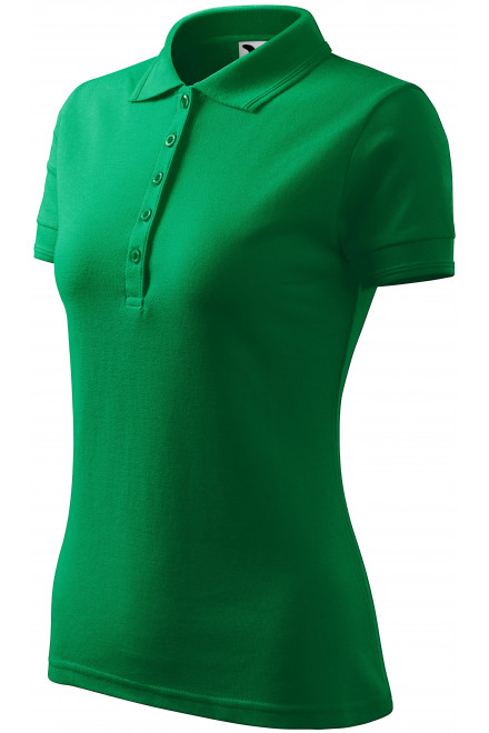 Damen elegantes Poloshirt, Grasgrün, Damen-T-Shirts
