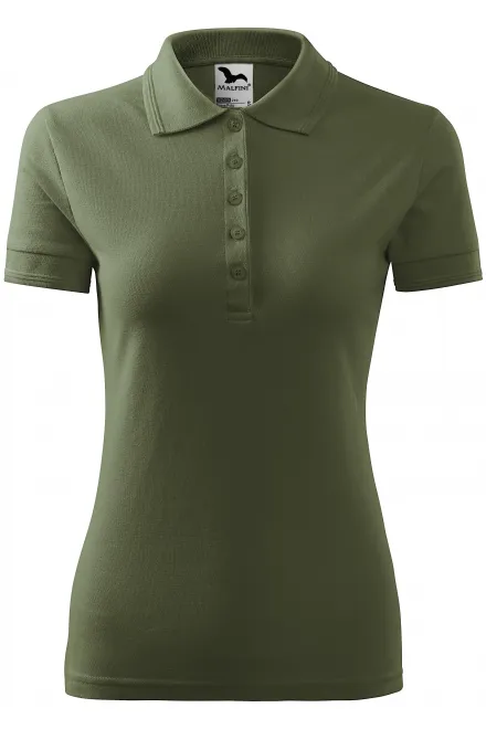 Damen elegantes Poloshirt - khaki, S