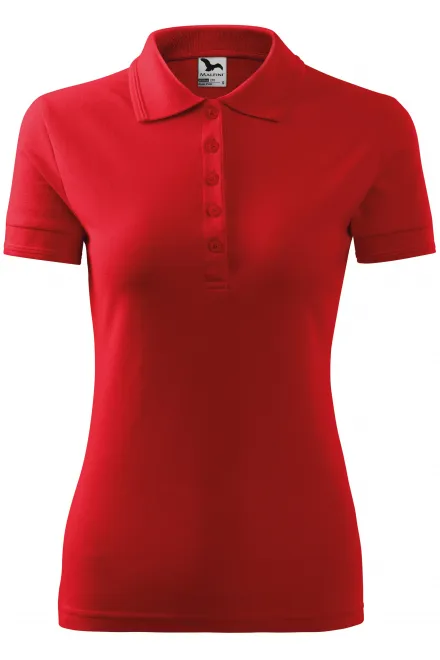 Damen elegantes Poloshirt - rot, S