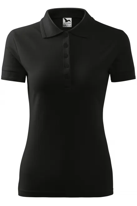 Damen elegantes Poloshirt - schwarz, S