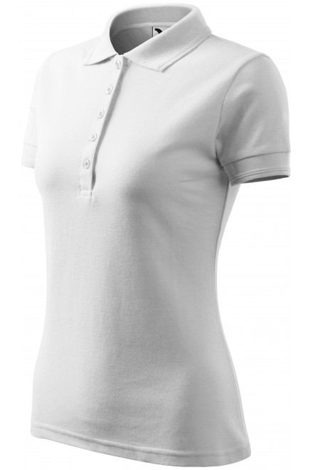 Damen elegantes Poloshirt, weiß, Damen-Poloshirts