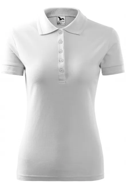 Damen elegantes Poloshirt - weiß, S
