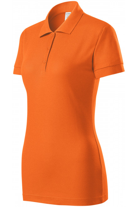 Damen eng anliegendes Poloshirt, orange