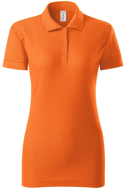 Damen eng anliegendes Poloshirt - orange, M